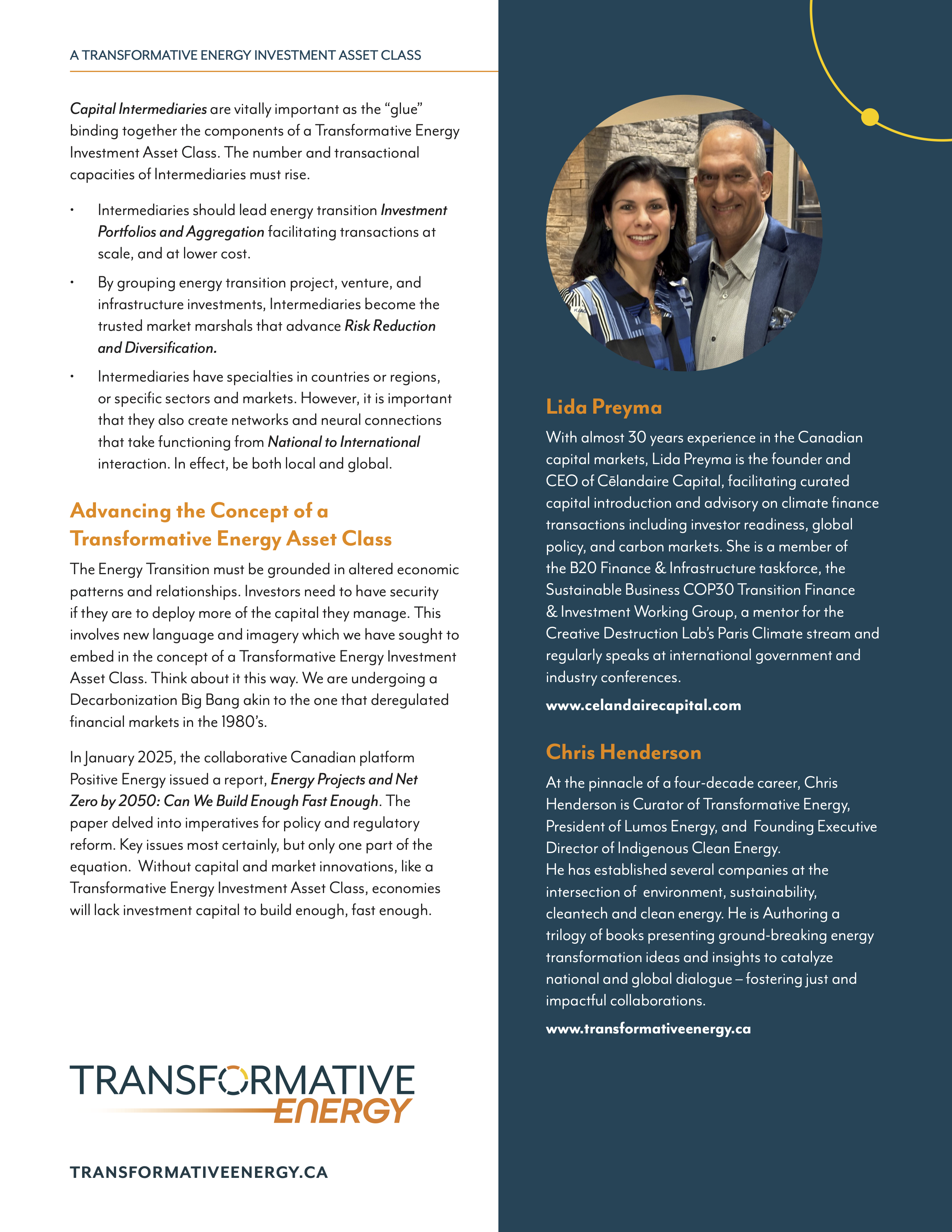 A Transformative Energy Investment Asset Class