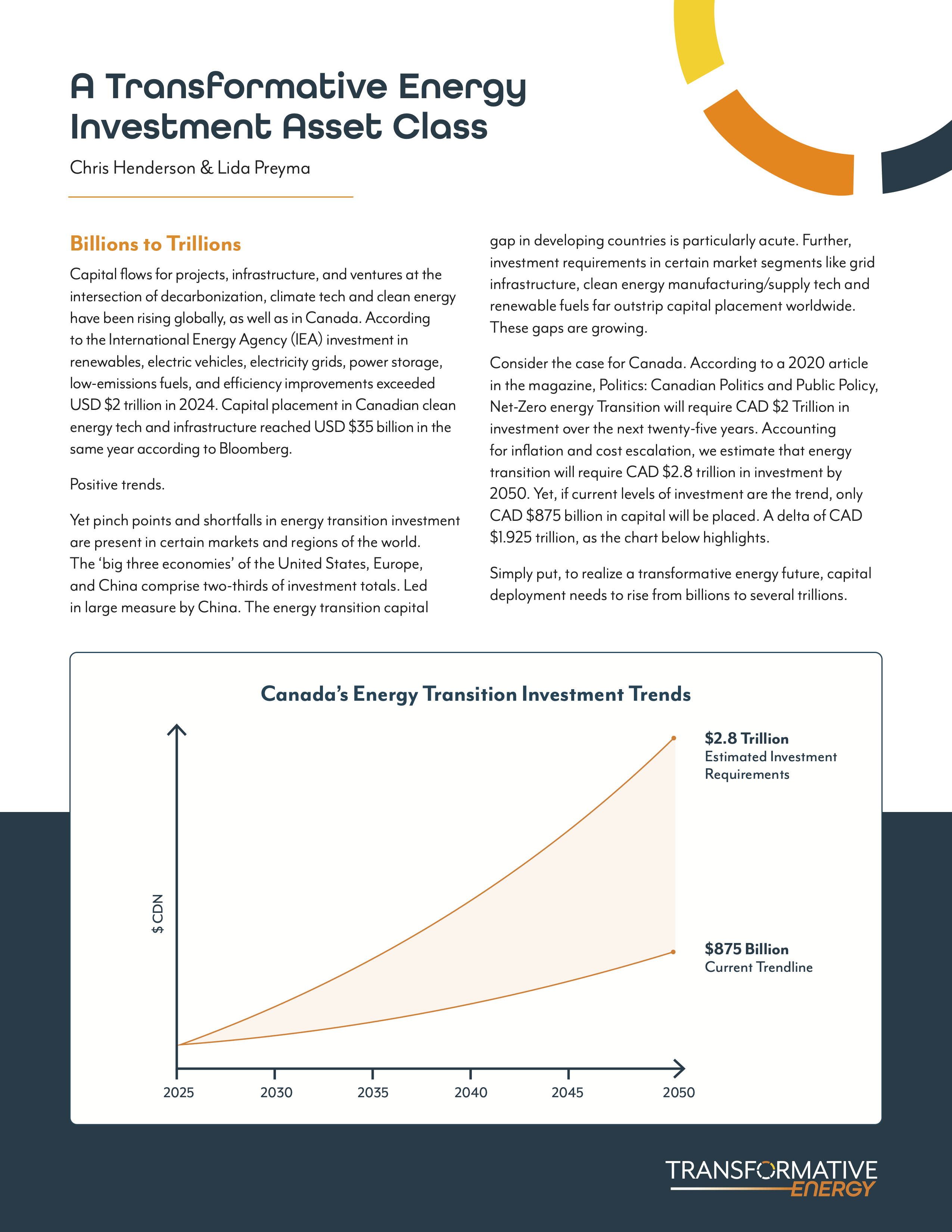 A Transformative Energy Investment Asset Class